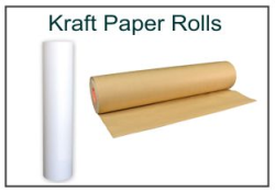 Kraft Paper Roll - White & Brown