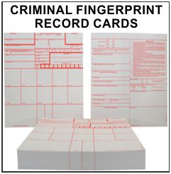 Criminal Fingerprint Card