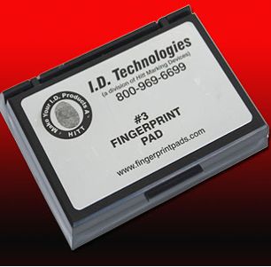Fingerprint Ink Pad For Roll Fingerprinting - 3.5x4.5 Inch FBI Accepted Black Ink Pad FBI Approved Fingerprint Ink Pad Roll Fingerprinting