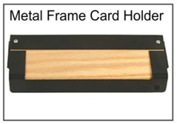 Desktop Fingerprint Cardholder, Wood/Metal Frame