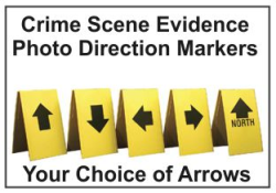 Crime Scene Evidence Markers
Photo Direction Indicator Markers