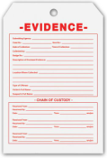Evidence ID Only Tags - 100 tags/pkg