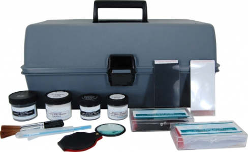 Basic 4 Standard/Magnetic Latent Print Kit - Hinged Lifters