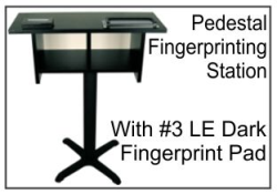 Pedestal Station W/2 Card Holder, Glass Slab