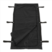 Black Chlorine-Free Body Bag - 6 Handle - Adult Size